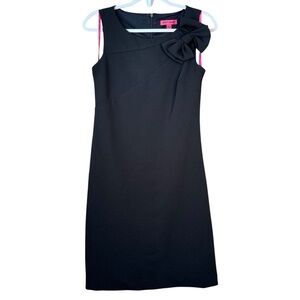 Betsey Johnson Women Scuba Crepe Midi Dress with Shoulder Now Black 2